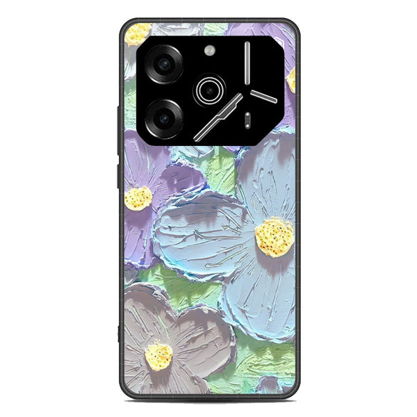 Floral Series Soft Phone Case - Metal Case - Design 1 - Tecno Pova 6
