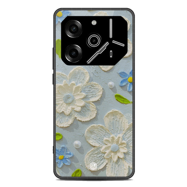 Floral Series Soft Phone Case - Metal Case - Design 3 - Tecno Pova 6