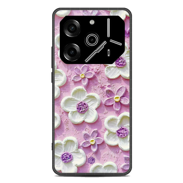 Floral Series Soft Phone Case - Metal Case - Design 4 - Tecno Pova 6