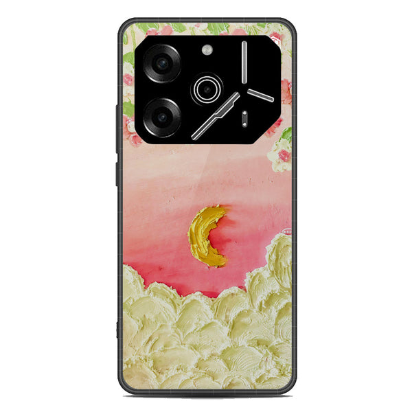 Floral Series Soft Phone Case - Metal Case - Design 7 - Tecno Pova 6