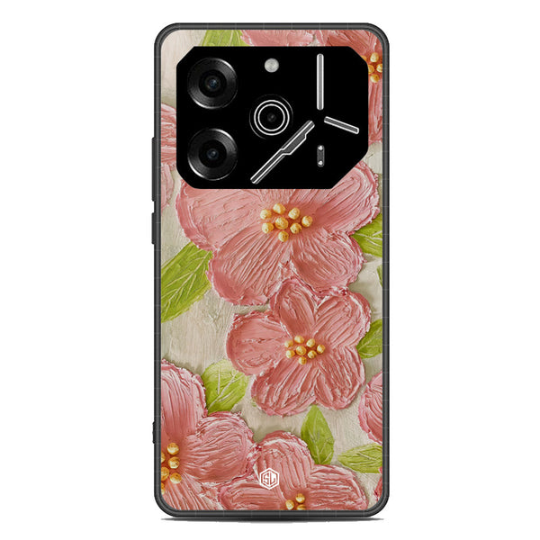 Floral Series Soft Phone Case - Metal Case - Design 9 - Tecno Pova 6