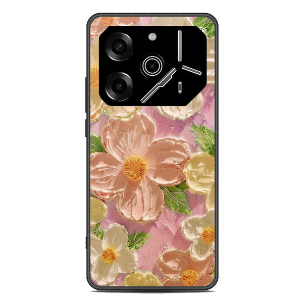 Floral Series Soft Phone Case - Metal Case - Design 11 - Tecno Pova 6