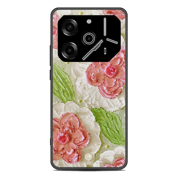 Floral Series Soft Phone Case - Metal Case - Design 13 - Tecno Pova 6