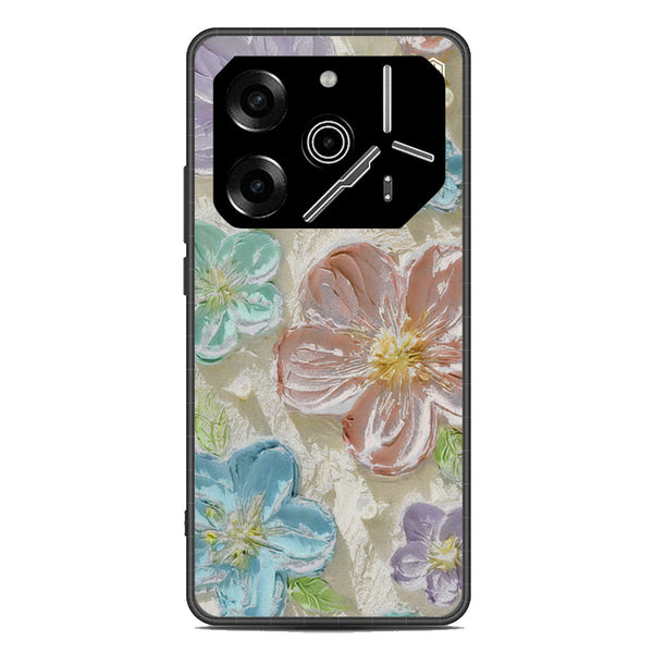 Floral Series Soft Phone Case - Metal Case - Design 14 - Tecno Pova 6