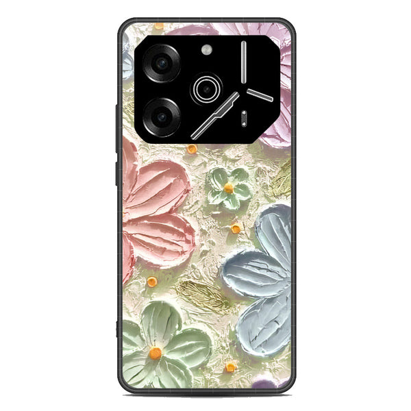 Floral Series Soft Phone Case - Metal Case - Design 15 - Tecno Pova 6