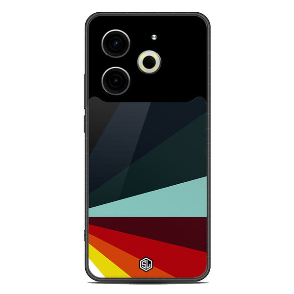 Retro Stripes Series Soft Phone Case - Metal Case - Design 1 - Tecno Pova 6 Neo