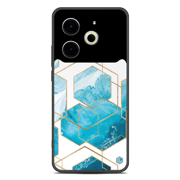 Stylish Marble Series Soft Phone Case - Metal Case - Design 1 - Tecno Pova 6 Neo