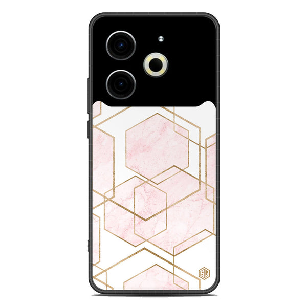 Stylish Marble Series Soft Phone Case - Metal Case - Design 3 - Tecno Pova 6 Neo