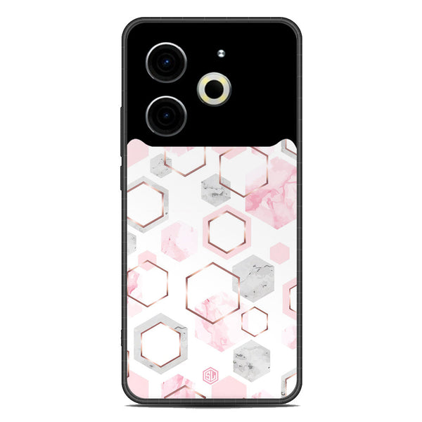 Stylish Marble Series Soft Phone Case - Metal Case - Design 4 - Tecno Pova 6 Neo