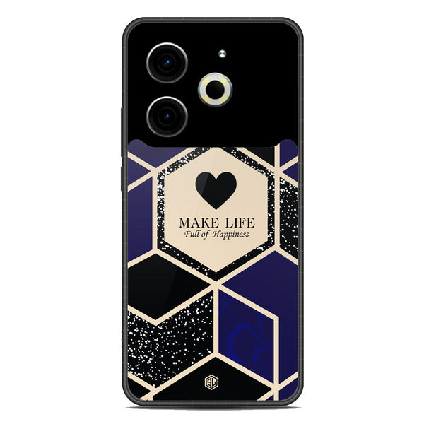 Happiness Series Soft Phone Case - Metal Case - Design 1 - Tecno Pova 6 Neo