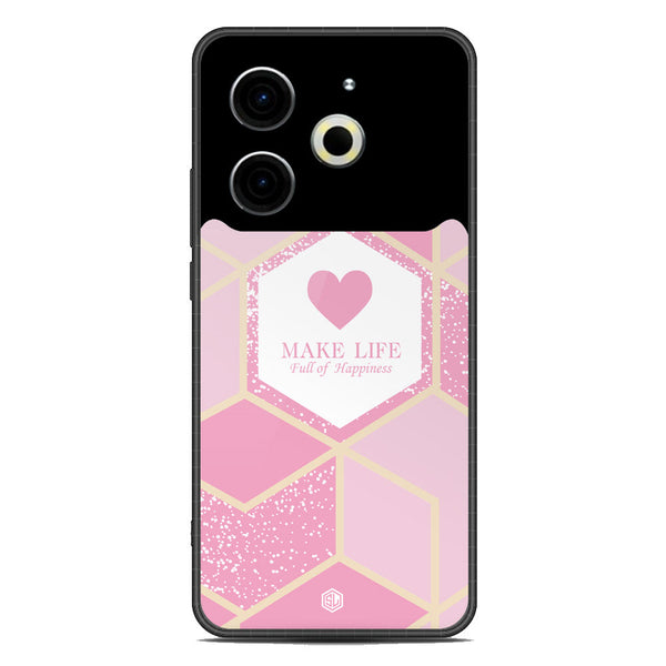 Happiness Series Soft Phone Case - Metal Case - Design 3 - Tecno Pova 6 Neo