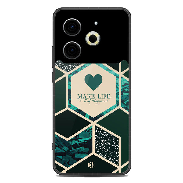 Happiness Series Soft Phone Case - Metal Case - Design 4 - Tecno Pova 6 Neo