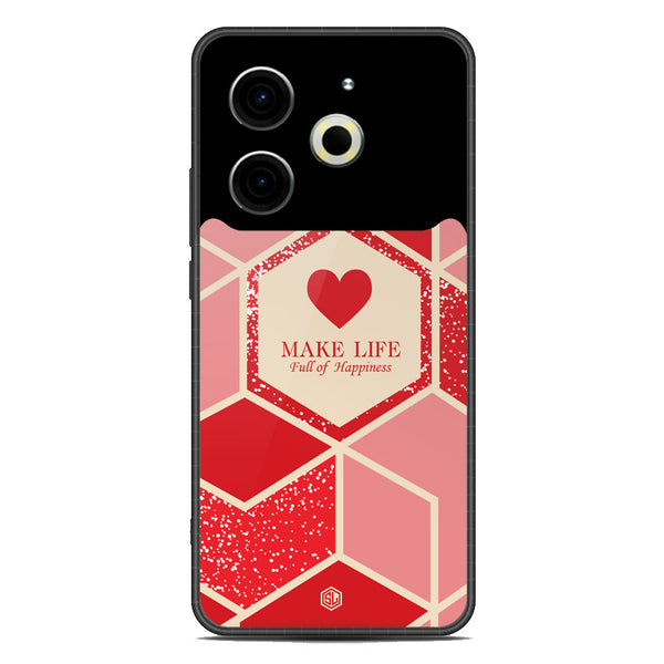 Happiness Series Soft Phone Case - Metal Case - Design 5 - Tecno Pova 6 Neo