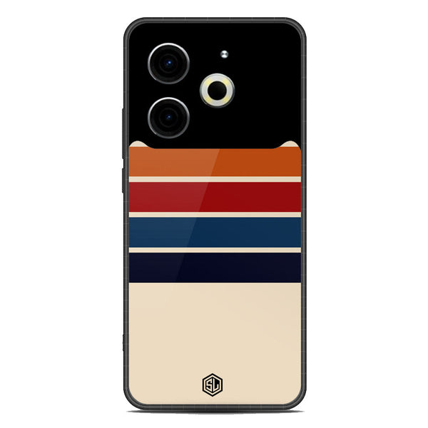Retro Stripes Series Soft Phone Case - Metal Case - Design 3 - Tecno Pova 6 Neo