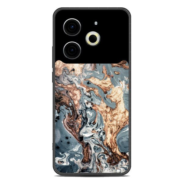 Marble Series Soft Phone Case - Metal Case - Design 5 - Tecno Pova 6 Neo
