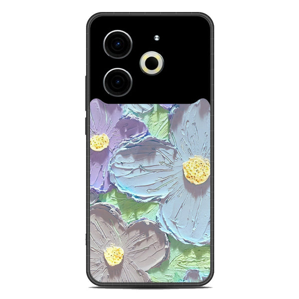 Floral Series Soft Phone Case - Metal Case - Design 1 - Tecno Pova 6 Neo