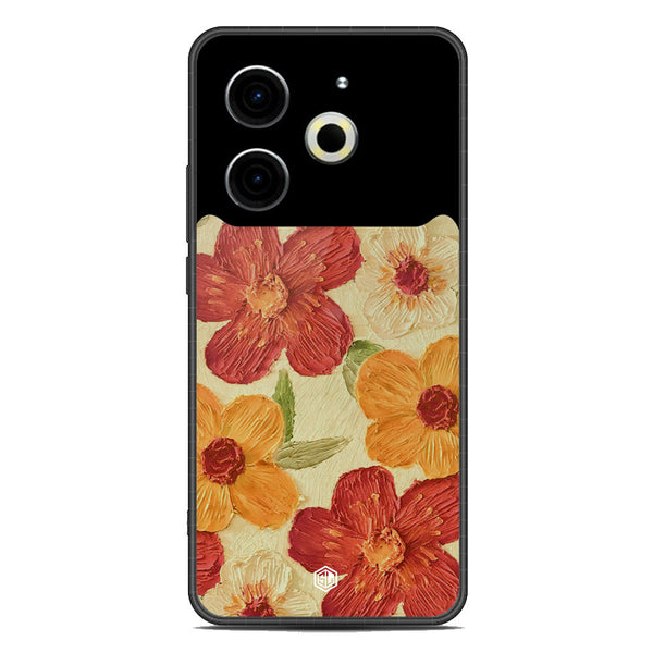 Floral Series Soft Phone Case - Metal Case - Design 6 - Tecno Pova 6 Neo