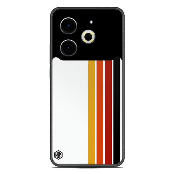Retro Stripes Series Soft Phone Case - Metal Case - Design 4 - Tecno Pova 6 Neo