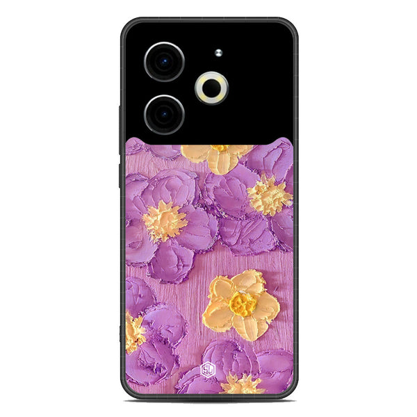 Floral Series Soft Phone Case - Metal Case - Design 8 - Tecno Pova 6 Neo
