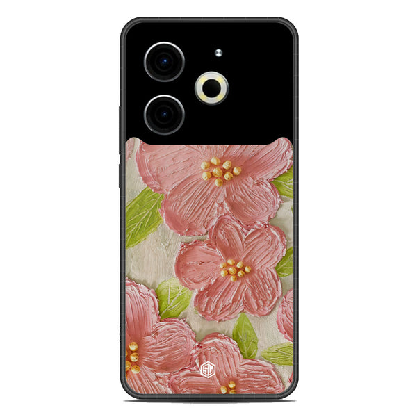 Floral Series Soft Phone Case - Metal Case - Design 9 - Tecno Pova 6 Neo