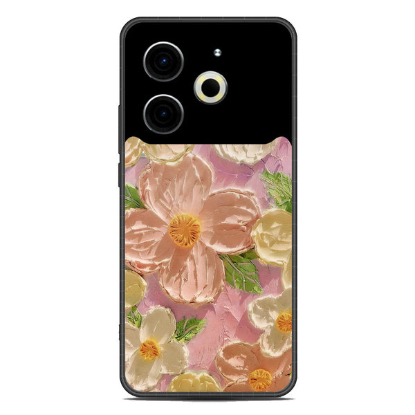 Floral Series Soft Phone Case - Metal Case - Design 11 - Tecno Pova 6 Neo