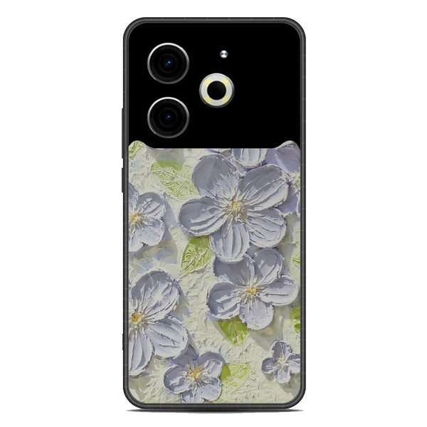 Floral Series Soft Phone Case - Metal Case - Design 12 - Tecno Pova 6 Neo