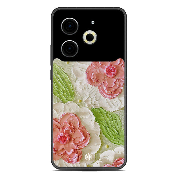 Floral Series Soft Phone Case - Metal Case - Design 13 - Tecno Pova 6 Neo