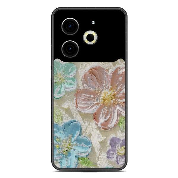 Floral Series Soft Phone Case - Metal Case - Design 14 - Tecno Pova 6 Neo