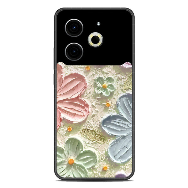 Floral Series Soft Phone Case - Metal Case - Design 15 - Tecno Pova 6 Neo