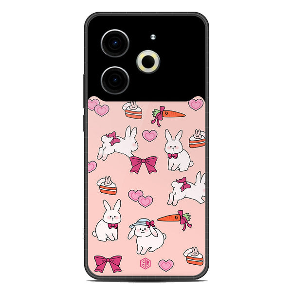 Cute Korean Design Series Soft Phone Case - Metal Case - Design 1 - Tecno Pova 6 Neo