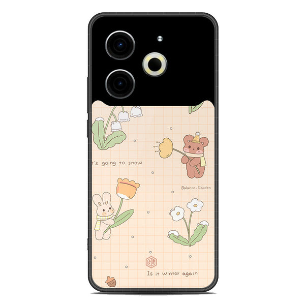Cute Korean Design Series Soft Phone Case - Metal Case - Design 4 - Tecno Pova 6 Neo