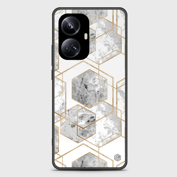 Stylish Marble Series Soft Phone Case - Metal Case - Design 2 - Realme 10 Pro Plus