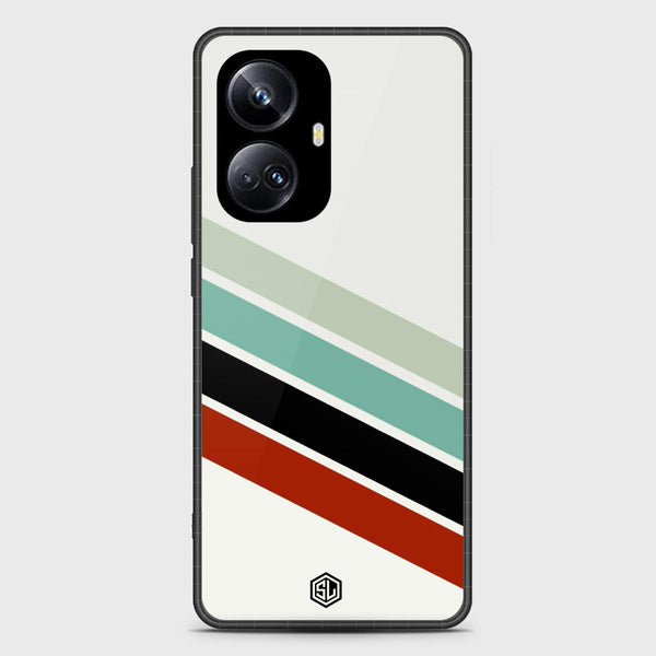 Retro Stripes Series Soft Phone Case - Metal Case - Design 2 - Realme 10 Pro Plus