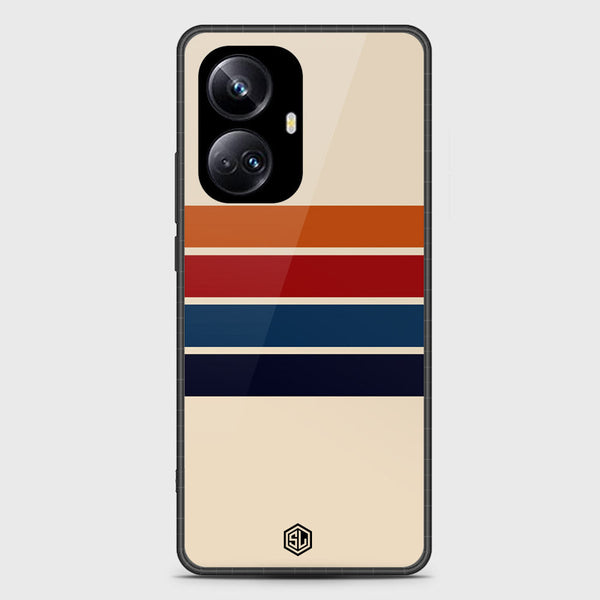 Retro Stripes Series Soft Phone Case - Metal Case - Design 3 - Realme 10 Pro Plus