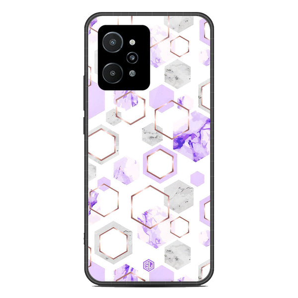 Stylish Marble Series Soft Phone Case - Metal Case - Design 5 - Realme C31