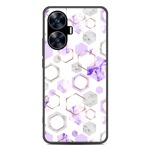 Stylish Marble Series Soft Phone Case - Metal Case - Design 5 - Realme C55