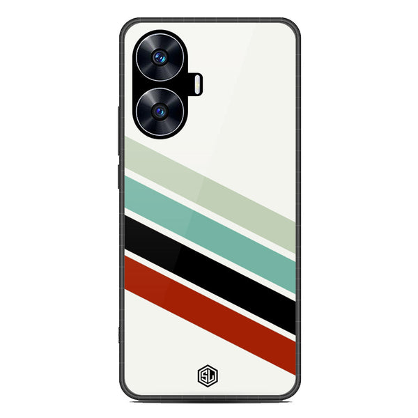 Retro Stripes Series Soft Phone Case - Metal Case - Design 2 - Realme C55