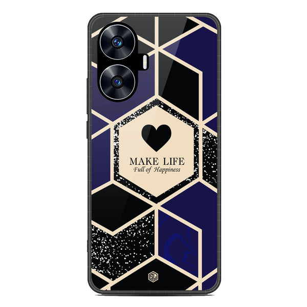 Happiness Series Soft Phone Case - Metal Case - Design 1 - Realme C55