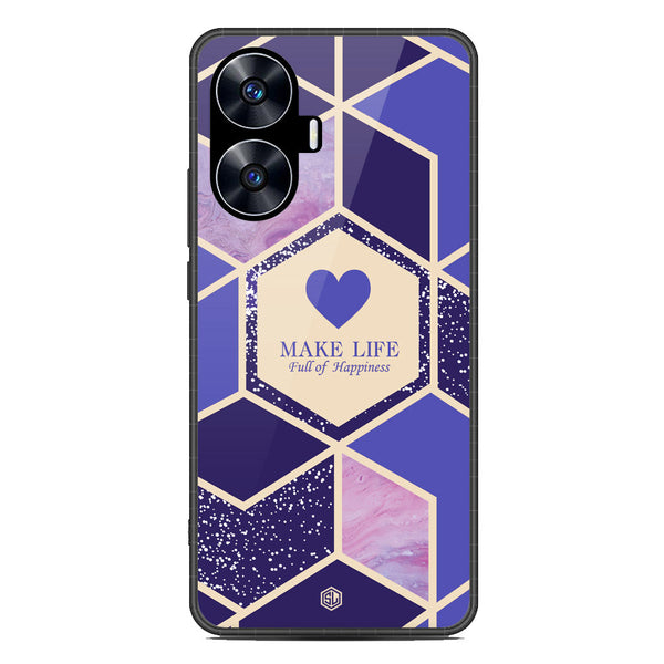 Happiness Series Soft Phone Case - Metal Case - Design 2 - Realme C55