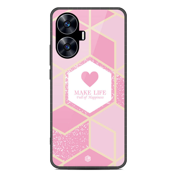 Happiness Series Soft Phone Case - Metal Case - Design 3 - Realme C55