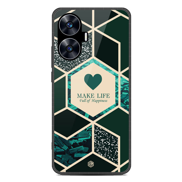 Happiness Series Soft Phone Case - Metal Case - Design 4 - Realme C55