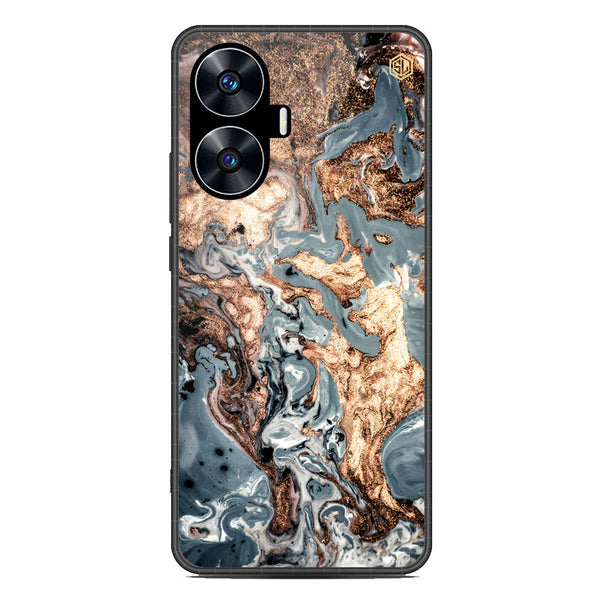 Marble Series Soft Phone Case - Metal Case - Design 5 - Realme C55