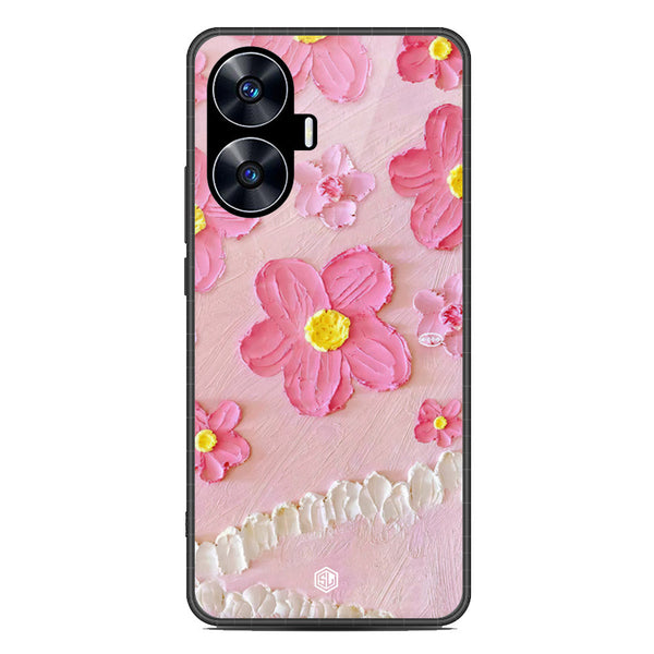 Floral Series Soft Phone Case - Metal Case - Design 2 - Realme C55