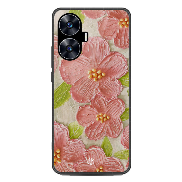 Floral Series Soft Phone Case - Metal Case - Design 9 - Realme C55