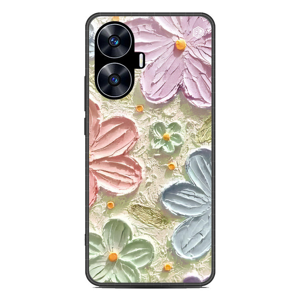 Floral Series Soft Phone Case - Metal Case - Design 15 - Realme C55