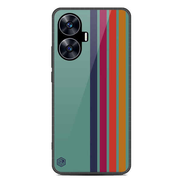 Retro Stripes Series Soft Phone Case - Metal Case - Design 5 - Realme C55