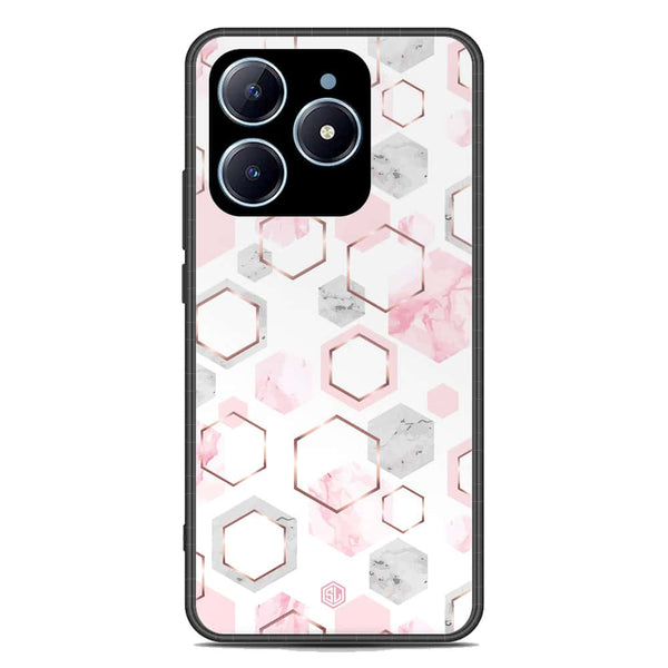Stylish Marble Series Soft Phone Case - Premium Glass Case - Design 4 - Realme C61