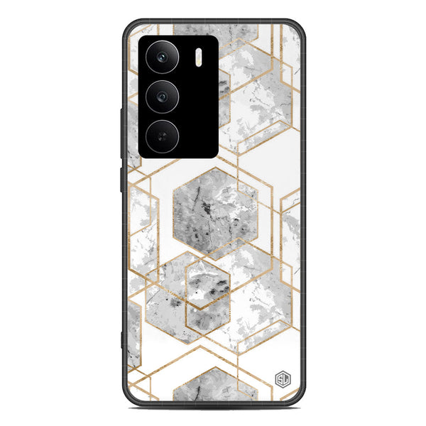 Stylish Marble Series Soft Phone Case - Metal Case - Design 2 - Realme C75