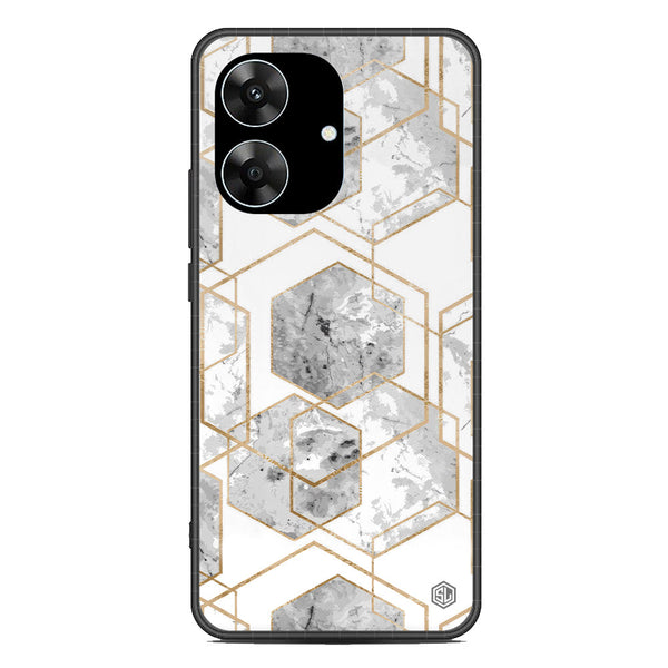 Stylish Marble Series Soft Phone Case - Metal Case - Design 2 - Realme Note 60x