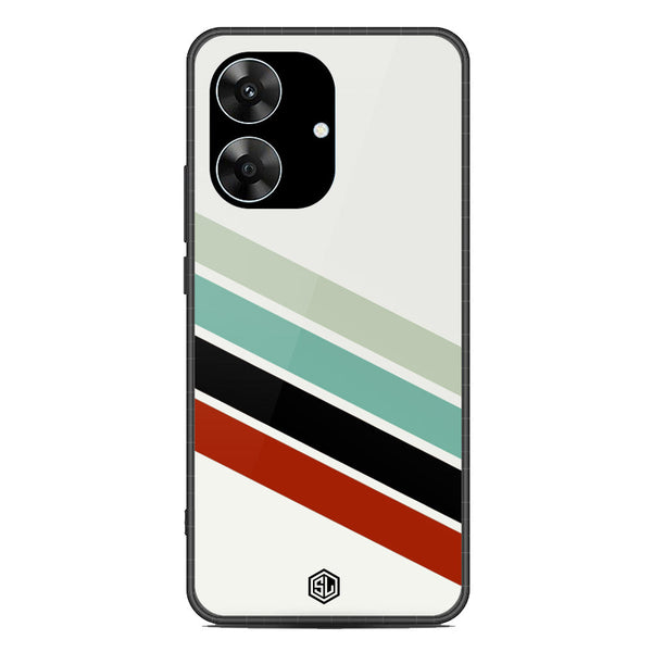 Retro Stripes Series Soft Phone Case - Metal Case - Design 2 - Realme Note 60